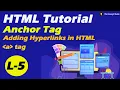 Anchor Tag a Tag Creating Hyperlinks Shortcuts in Visual Studio Code HTML Tutorial L-5