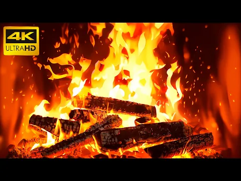 Download MP3 🔥 Cozy Fireplace with Inviting Warmth with Crackling Fire Sounds and Burning Logs. Fireplace 4K UHD