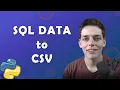 Convert SQL Data to CSV Database Connection and Data Manipulation