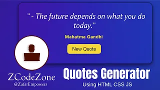 Random Quote Generator using HTML CSS JavaScript