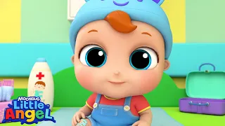 Baby Gets a Nasty Boo Boo🤕 | Animal Learning Videos | Little Angel Kids Songs & Nursery Rhymes