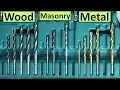 Types of Drill Bits - Wood Masonry Metal