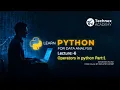 Python for Data Analytics Full Course Lecture 6 - Operators in Python Part 1 Abhishek Wavhal