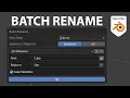 Rename Multiple Objects at once in Blender