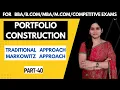 Portfolio Construction Portfolio Management Markowitz Model l SAPM MBA BBA B Com M Com