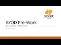BYOD Pre Work
