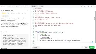 Sort an Array - Leetcode 912