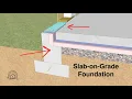 Slab-on-Grade Foundation With Concrete Stem Wall and Under Slab Insulation