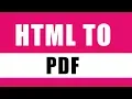 Create HTML to PDF How to dynamically dynamically PDF File in PHP Programming
