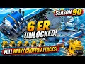 6 ER UNLOCKED FULL HEAVY CHOPPA ATTACKS Season 90 Boom Beach Warships