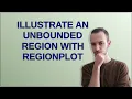 Illustrate an unbounded region with RegionPlot