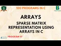 Sparse Matrix Representation in C 3-Tuple Array Format 100 Programs in C Beyond Semicolon
