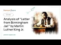 Analysis of Letter from Birmingham Jail by Martin Luther King Jr - Essay Example