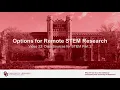 Options for Remote STEM Research 22 Data Sources for STEM Part 2