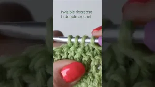 Invisible decrease in double crochet Crochet tip
