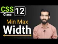 CSS Tutorial CSS Min-Width Max-Width Property CSS full course for beginners Class 12