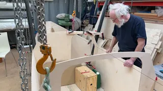 Yrvind shows Exlex the Canoe Yawl