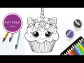 Unicorn Cupcake Coloring Page Free Unicorn coloring Pages Rayfelk Arts and Printables