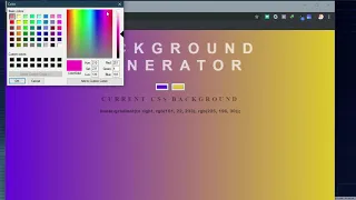 JavaScript Project Ideas Gradient background generator