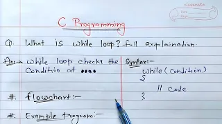 While Loop in C Programming Learn Coding
