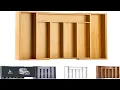 Bellsal Silverware Organizer Kitchen Drawer Organizer Expandable Bamboo Utensil Holder
