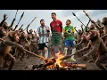 Download Lagu Stranded with Monkeys?! Ronaldo, Messi \u0026 Neymar’s Wild Island Adventure!