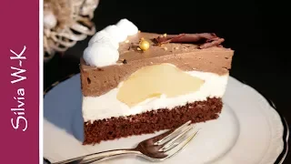 Weihnachtstorte ganz in Weiß, eine Schneeball Torte. Es weihnachtet sehr und so langsam, kann man si. 