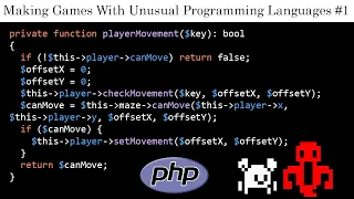 Making a game in PHP - Games with Unusual Programming Languages