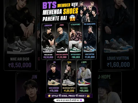 इतना मेहेंगा जूता 😯😯BTS Members Ke Ye Shoes Dekhkar Aap Bhi Hairaan Reh Jaoge #shorts #bts