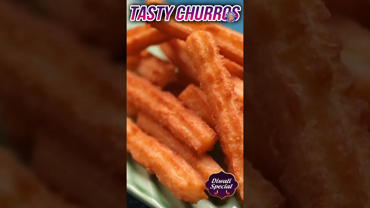 Churros Recipe   Tasty Churros Recipe   Diwali Snacks Recipes   Eggless   Dipped in Chocolate Sauce