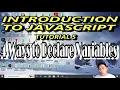 Introduction to JavaScript Tutorial 5 Tagalog - 4 WAYS TO DECLARE VARIABLES