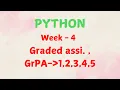 Python week 4 GA GrPA answers