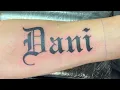 Old English Lettering Tattoo Real Time