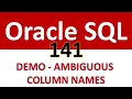 SQL for Beginners 141 DEMO AMBIGUOUS COLUMN NAMES