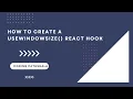 How to get window size in React React Calculate Screen Height Width on Window Resize