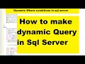 Dynamic Query in Sql Server Part 1 Coding Era