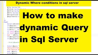 Dynamic Query in Sql Server Part 1 Coding Era