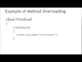 Method Overloading Constructor Overloading