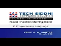 Function Returning pointer or returning pointer from a function