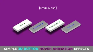 CSS 3D Buttons Hover Effects Pappu Shankar
