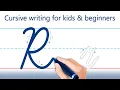 How to write letter R Cursive writing for kids and beginners Handwriting practice