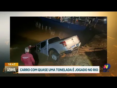 Fuga em Caxambul do Sul: carro com quase uma tonelada de maconha é jogado no rio