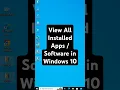 Download Lagu View All Installed Apps / Software in Windows 10 PC or Laptop