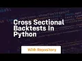 Cross sectional backtests in python