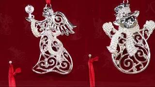 Lenox Set of 5 Silver Plated Sparkle Scroll Ornaments on QVC