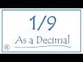 Write the as a Decimal