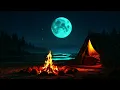 Calming ASMR Forest Sounds And Crackling Campfire For Deep Sleep | Night Nature Sleep Sounds