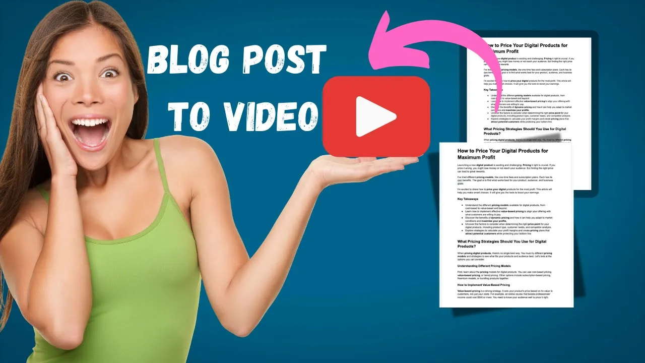 How to Use AI to Repurpose Blog Posts Into YouTube Videos YouTube video preview