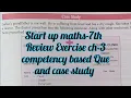 viva education start up maths class 7 chapter 3 review exercise case study competency based que