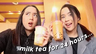 drinking only boba milk tea for 24 hours 